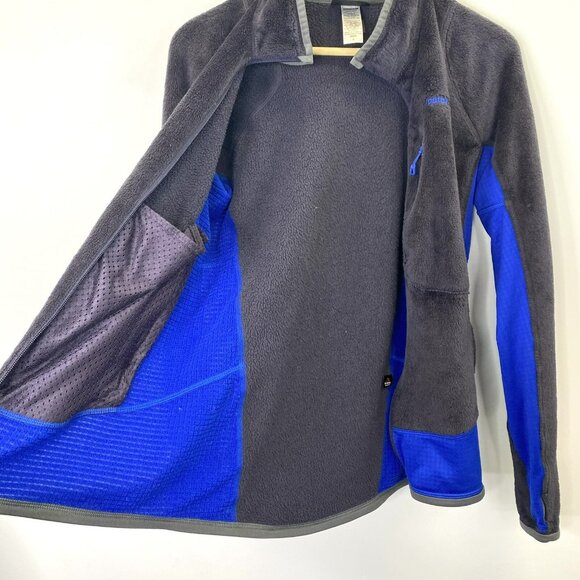 Patagonia Jacket Mens Size Small Blue Fleece Sweater Polartec R2 25137 Full Zip - Picture 7 of 7